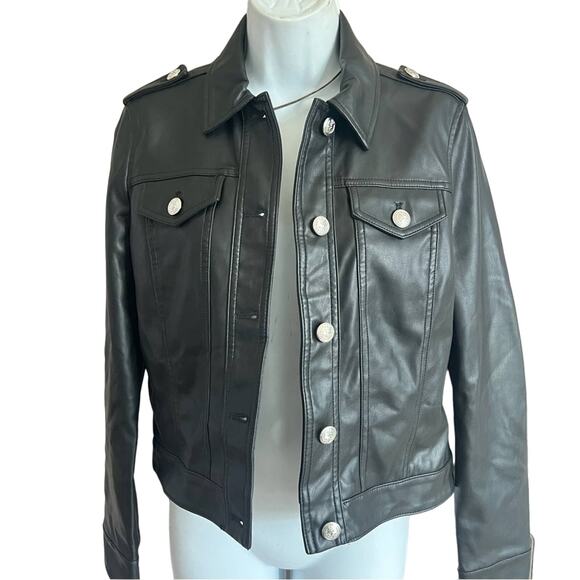 Calvin Klein Jackets & Blazers - Calvin Klein Vegan Faux Leather Moto Jacket NEW Women’s XS
